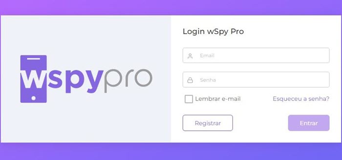 Fa&ccedil;a login ou crie sua conta wSpy Pro
