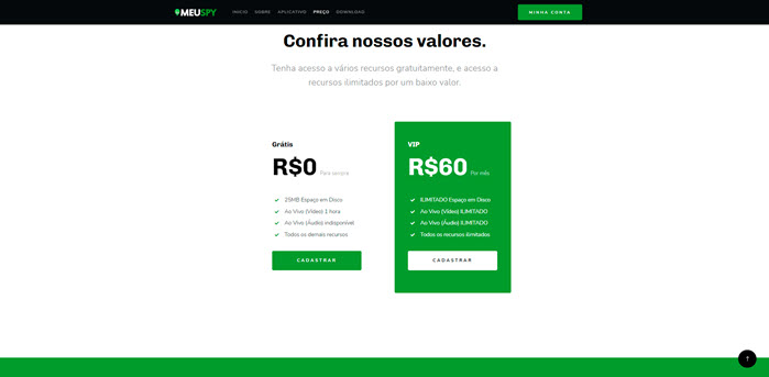 O pre&ccedil;o do MEUSPY