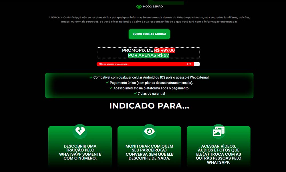 Pre&ccedil;o do MonitSpy