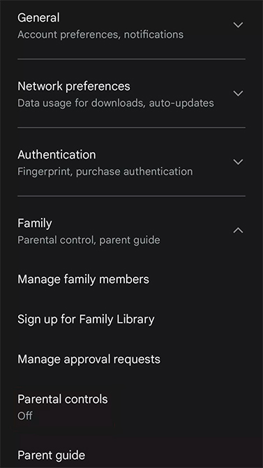 Filtrar conte&uacute;do na Play Store