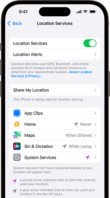 Desativando a localiza&ccedil;&atilde;o do iPhone
