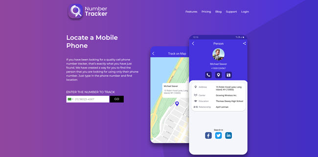 Rastrear um n&uacute;mero com Number Tracker Pro