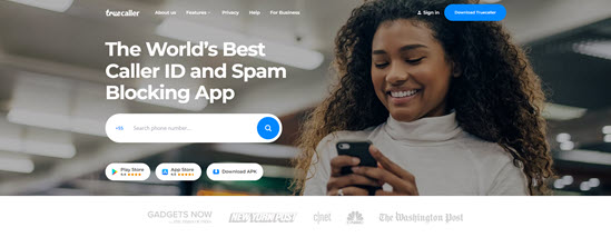 Rastrear um n&uacute;mero com Truecaller