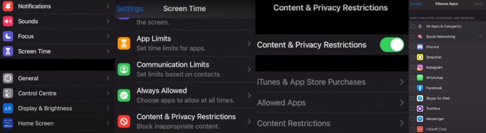 Inhalts-und Datenschutzbeschr&auml;nkungen nutzen, um Apps zu sperren