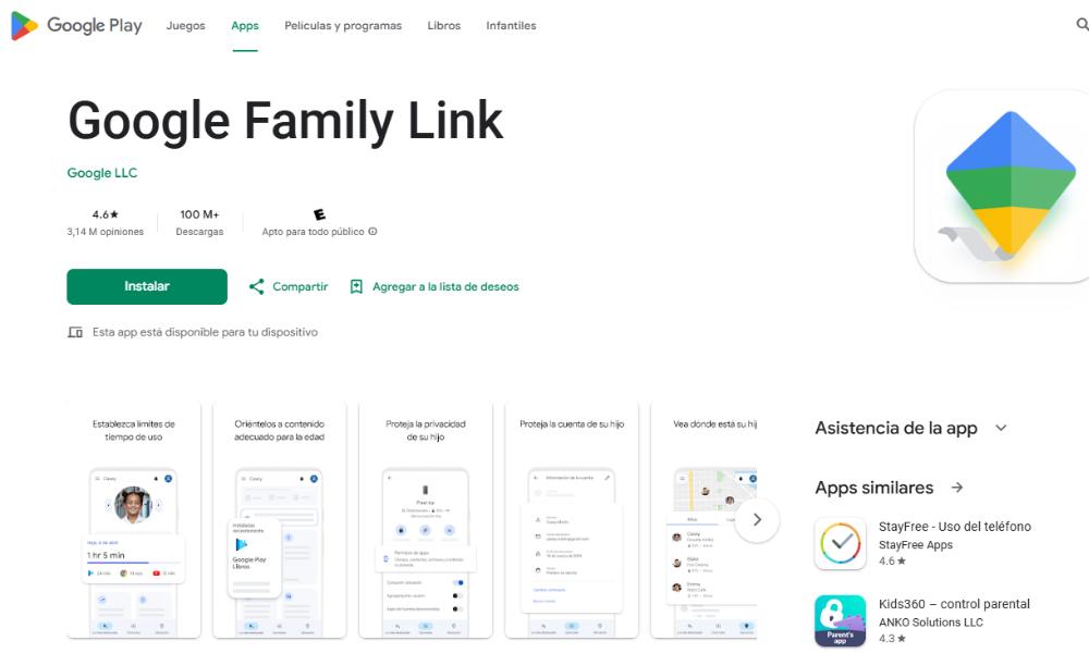 Usar Google Family Link como app de espionaje