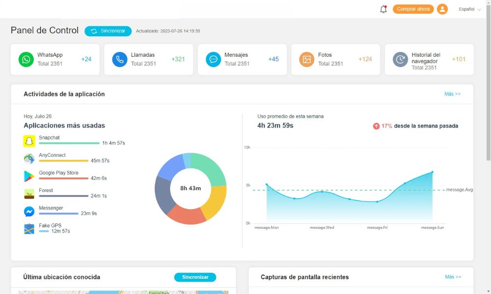 App esp&iacute;a KidsGuard