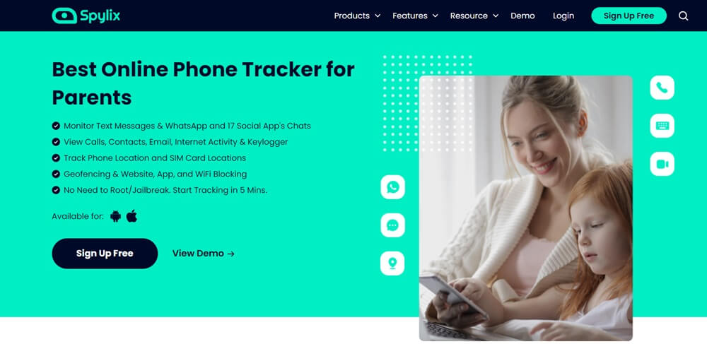 Spylix phone monitoring app