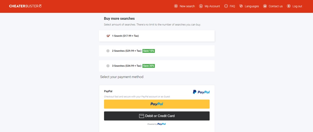 Pay for Cheaterbuster AI