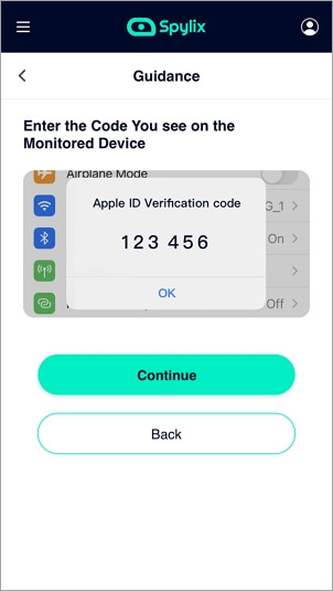 Enter the Code and Start to Monitor with Spylix