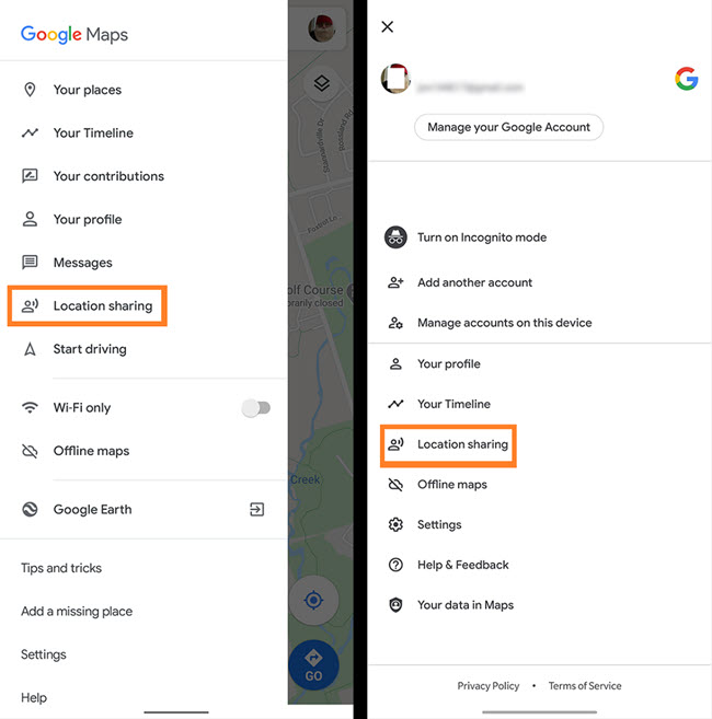 Track the child&rsquo;s Android phone via Google Maps