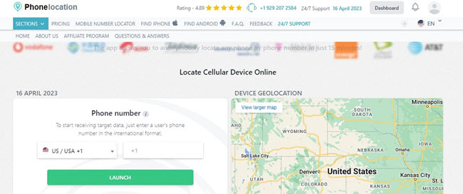 Track the child&rsquo;s Android phone via Online Site