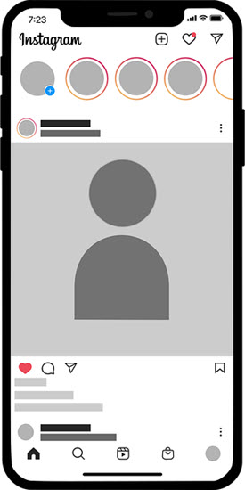 Utilizza l&rsquo;instagram di un amico