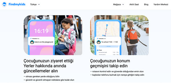 Find My Kids T&uuml;rkiye Uyumluluk