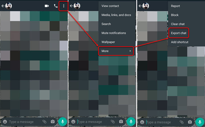 WhatsApp sohbet ge&ccedil;mişini dışa aktar