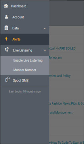 FlexiSPY ana y&ouml;netim paneli